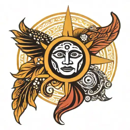 Taino Tribal Tattoo Sun Dancing And Faith