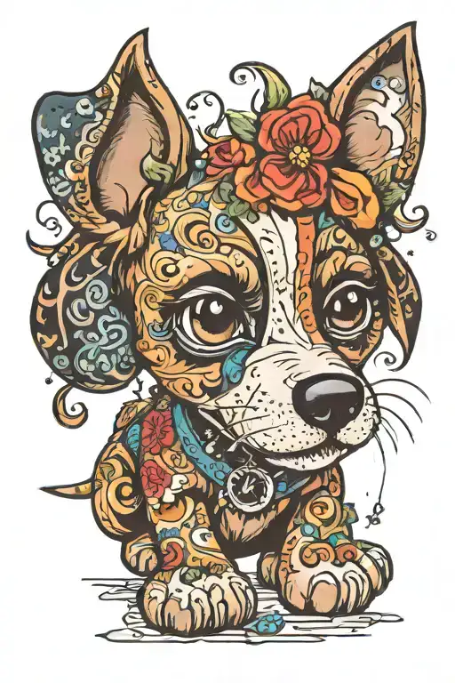 Pokey Little Puppy Childrens Book Style Illustration