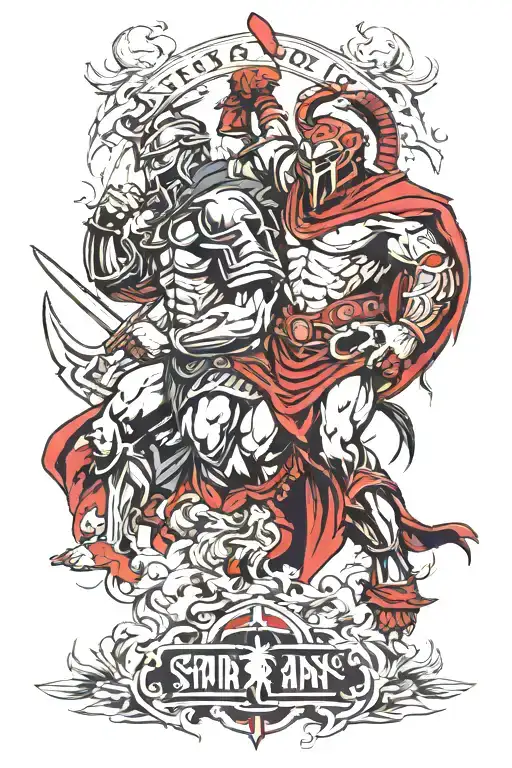 Spartan Fighting Demons They Know