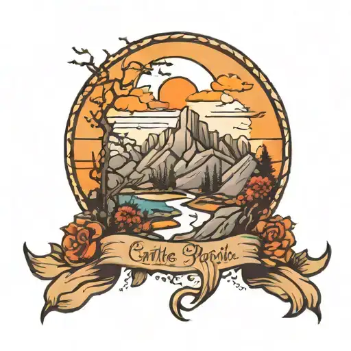 Castle Path Mountain Sunset