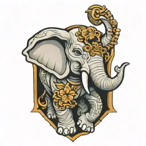 Elephant Holding Bell