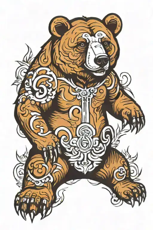 Bear Sitting Facing Forward