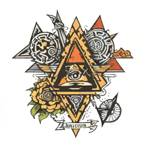 2 Triangles Represeting Brothe To Brother Bond