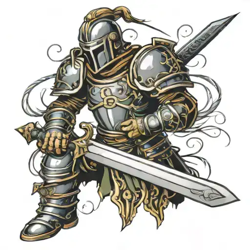 Armour Holding A Sword