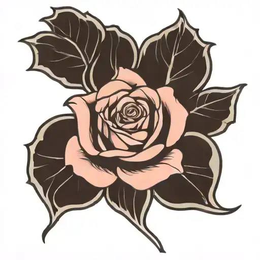 Traditional Rose With One Line Womem