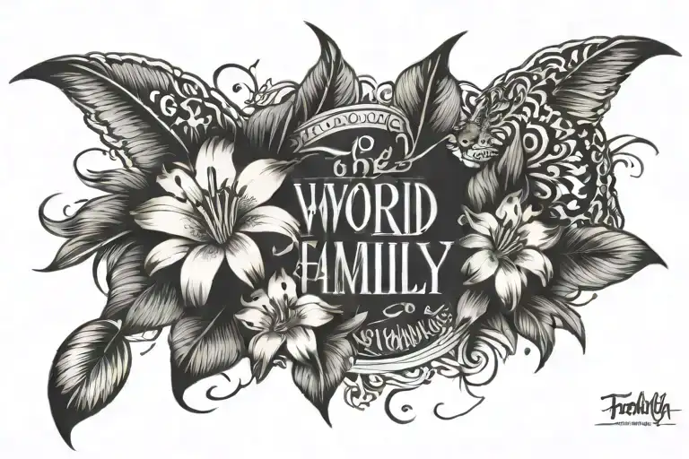 The Word Family With Tiger Lilly's Snd Palms Rising Sun
