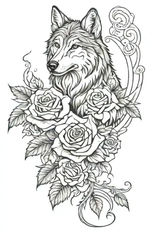 Wolf And Rose