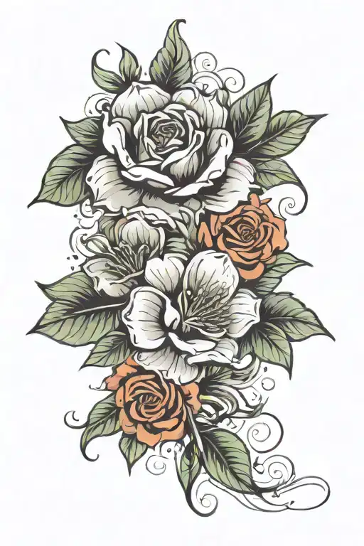 Create Floral Cover Up Tattoo Design