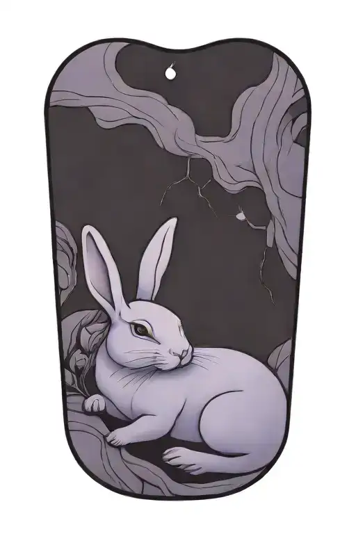 White Rabbit Sleeping