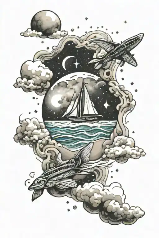 Beach To Galaxy Filled Sky