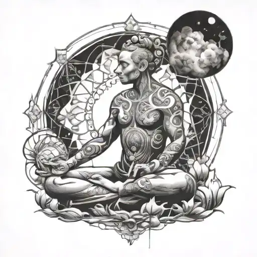 Impression Of The Space Where A Person Should Be Meditating