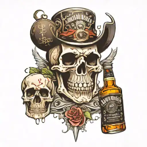 Jack Daniel And Skull