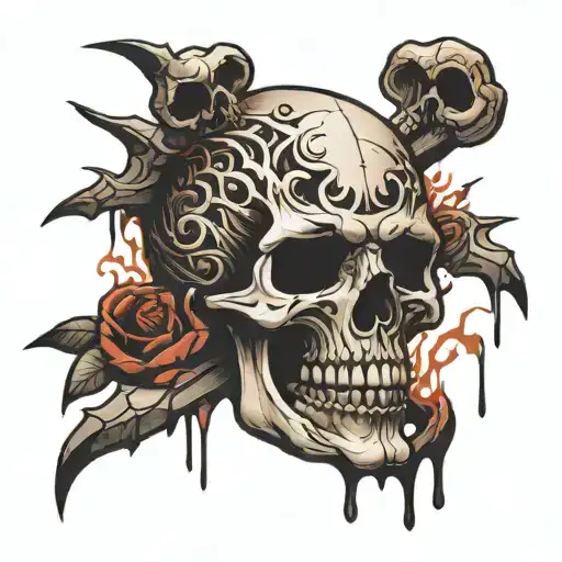 Skull In Pain Hurt Torture