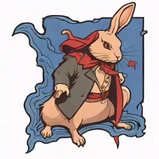 White Rabbit Standing Tall