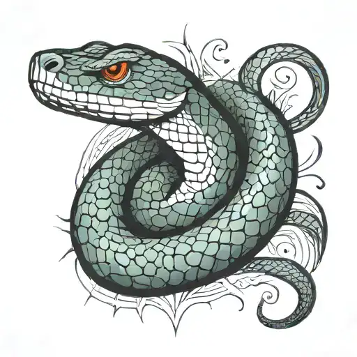 Snake Going Up Forearm