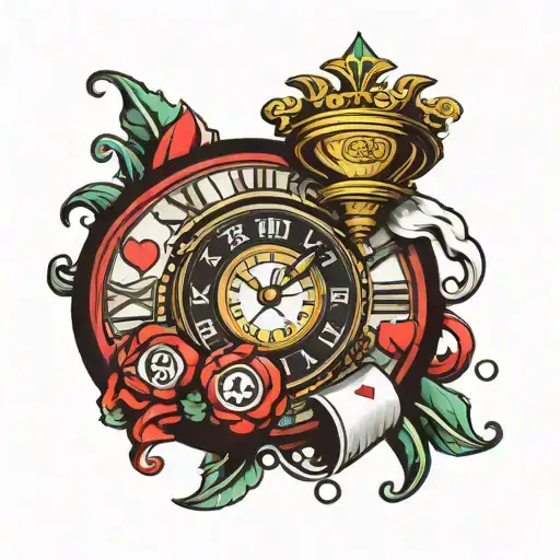 Gambling And Roman Numeral Clock