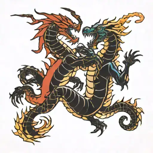Scorpion And Dragon Fighting