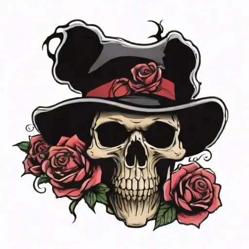 Skull And Rose