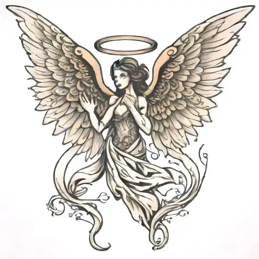 Lost In Abyss With Angel Wings