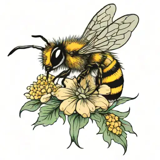 Bee Collecting Nectar