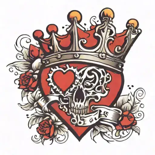Red Heart With Crown
