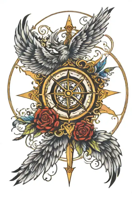 Wing Compass Intertwined