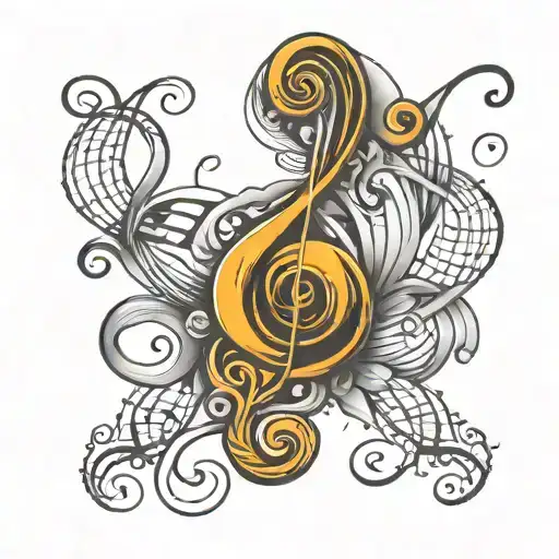 Music Note Intertwined