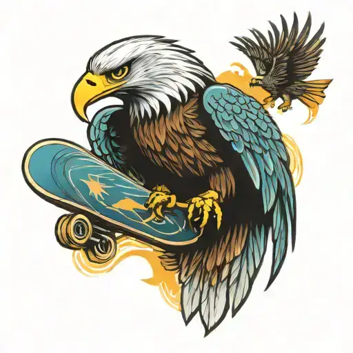 Eagle And Skateboard