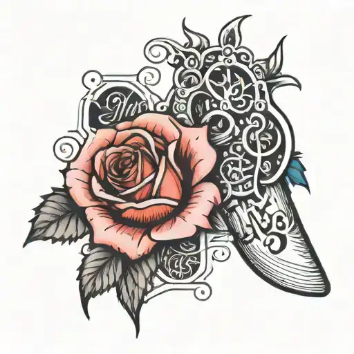 A Rose In The Hand With The Date 1989 On The Fingers And The Name Anyel On The Wrist