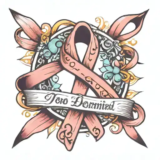 Cancer And Dementia Awareness Ribbon