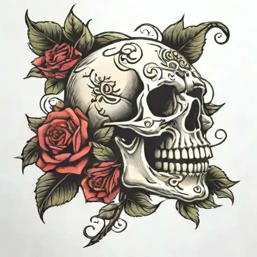 Skull And Roses
