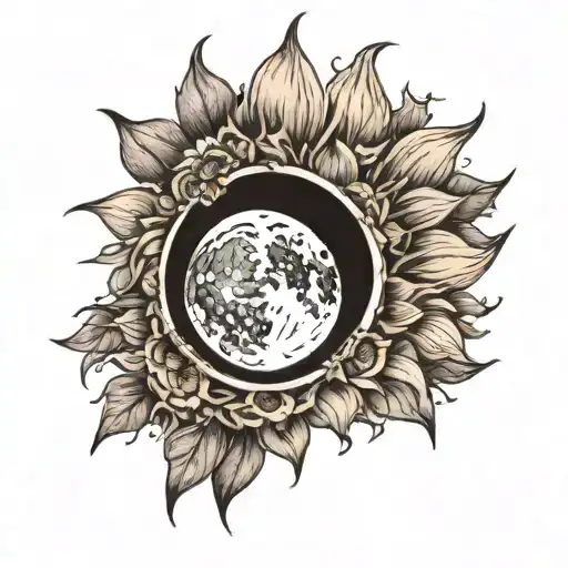 Moon And Sunflower