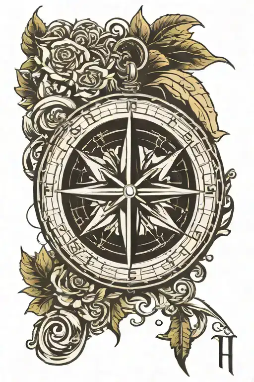 Compass And Letters H And P