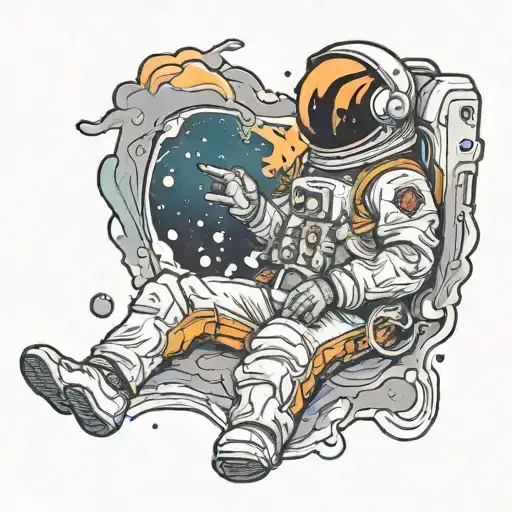 Melting Astronaut Sitting