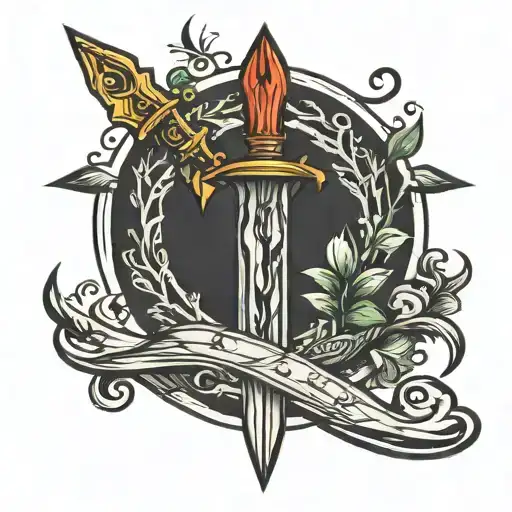 Dagger Tatoo Minimalist