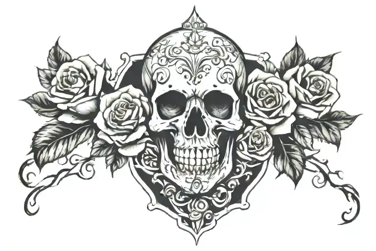 Skull And Roses