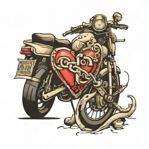 Road Cycle Love Heart Made
