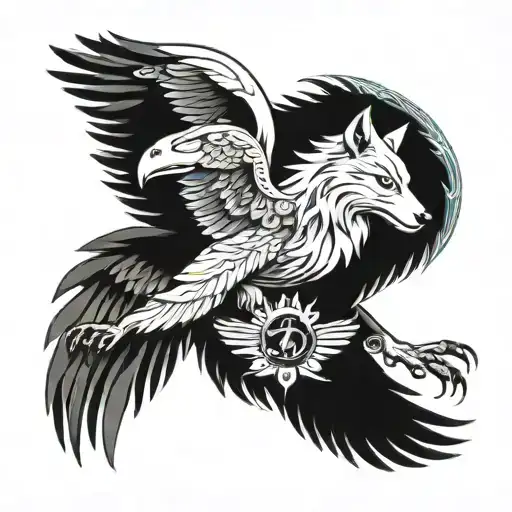 Wolf And Eagle Wings