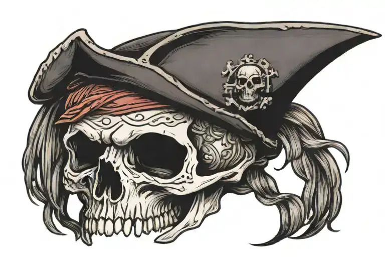 Lonely Pirate Skull