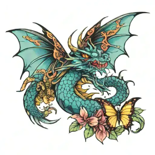 Dragon And Butterfly
