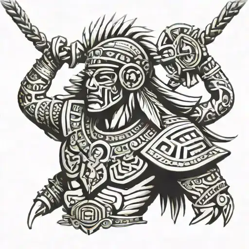 Aztec Warrior Necklace Wrapped