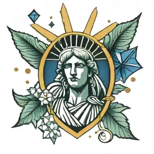 New York Statue Of Liberty Diamonds Gold