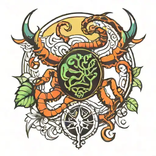 Scorpio And Taurus Symbol