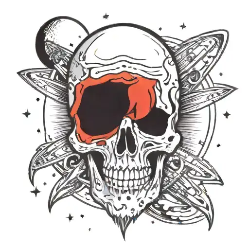 Bowie Space Skull Moon