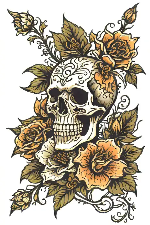 Skeleton Flowers Blooming