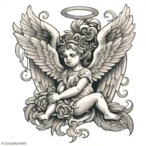 Angel Protecting A Babt