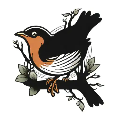 Small Robin On A Branch