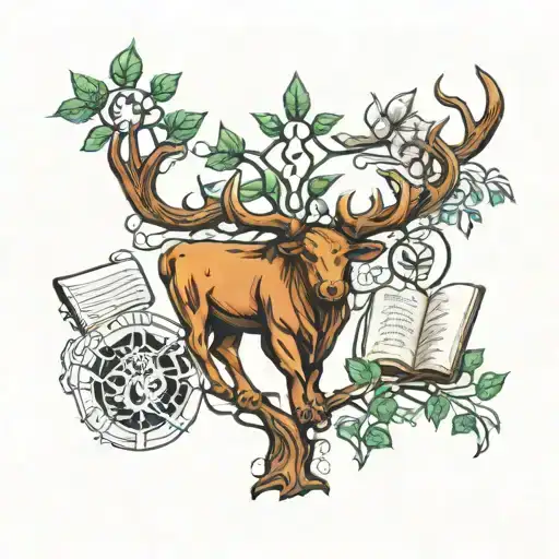 Tree And Taurus And Book And Healing