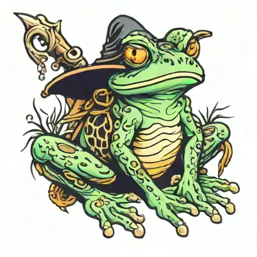 Witch Frog Sitting