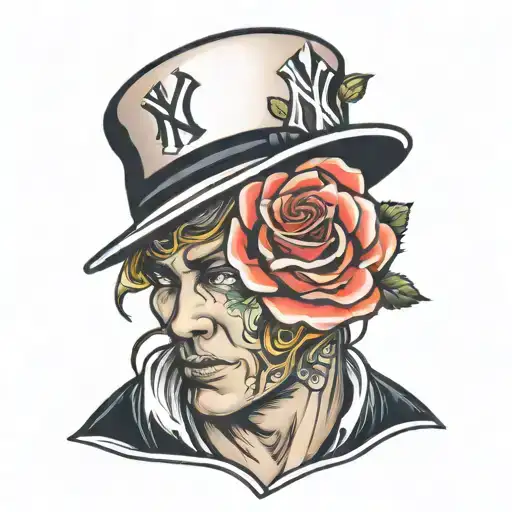 Yankees Hat Rose